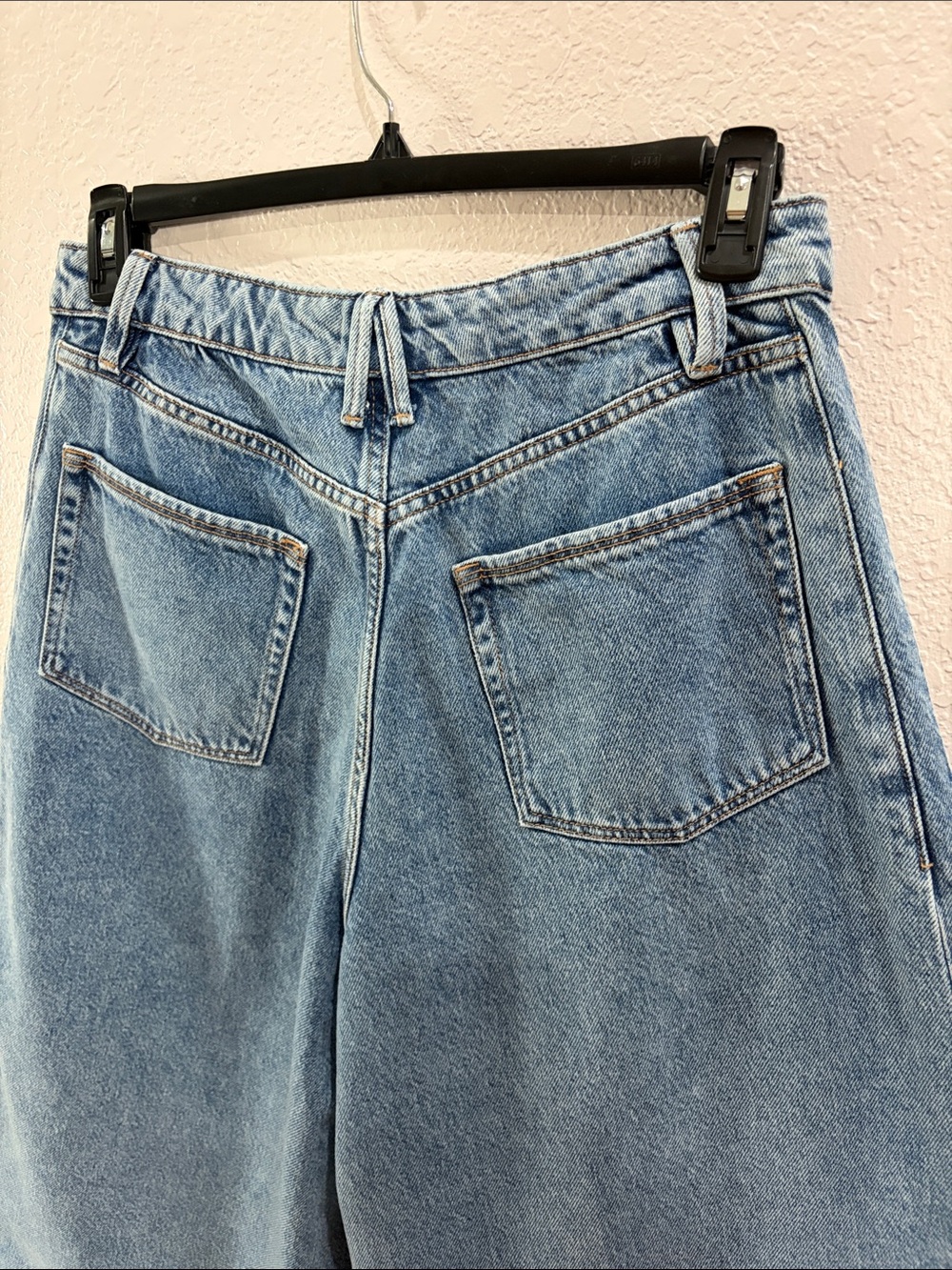 Good American,size 6/28,Women’s Paneled Wide Leg Blue Denim Jeans - Picture 8 of 17